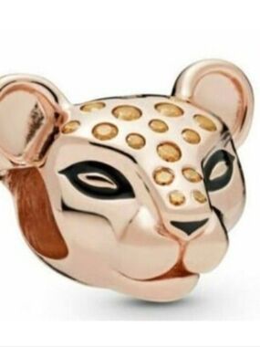 Pandora Rose Gold Leopard Head Charm NWT Retired Rare